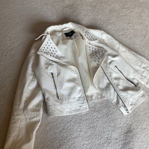 White HM Studded Jacket